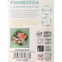 Fiambrera 3 Departamentos Cuadrada Thermosport - Conserva tus alimentos (6 Unidades) Fiambrera 3 Departamentos Cuadrada Thermosport - Conserva tus alimentos (6 Unidades)