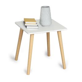 Moblekit Mesita Auxiliar Madera White 7.2 cm (Ancho) x 43 cm (Alto) x 40.9 cm (Largo) (2 Unidades)