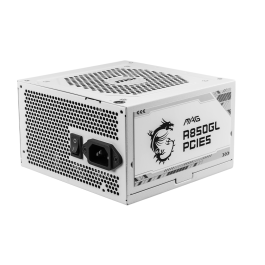 MSI MAG A850GL PCIE5 WHITE unidad de fuente de alimentación 850 W 20+4 pin ATX ATX Blanco Precio: 142.58999975. SKU: B1C3LH4HX7