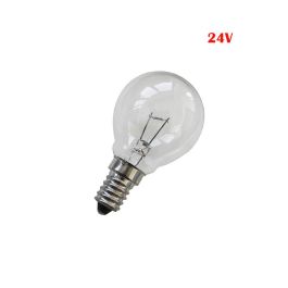 Bombilla incandescente esferica clara 40w e14 24v