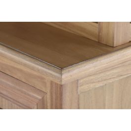 DKD Home Decor Vitrina Romántica de Abeto y MDF Natural con 4 Cajones, 2 Puertas y 3 Estantes 124,5x39x201,8 cm