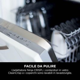 Ninja Freidora Portátil Sin Aceite CRISPI, NIN0622356317610, Recipientes 1.4L y 3.8L, 4 Programas, 1400W, Color Beige