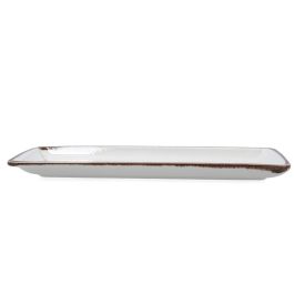 Bidasoa Orion Hydrozero - Bandeja Rectangular de Porcelana Blanca 34x16 cm. Profesional, apilable y apta microondas