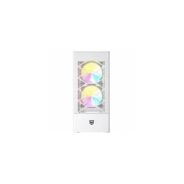 Nfortec Caja Ordenador Gaming Caelum ATX RGB Blanca Semitorre con Panel Cristal Templado