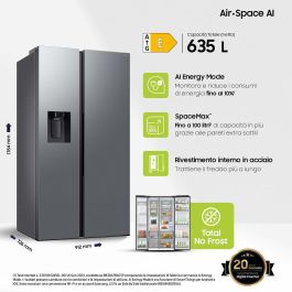 Frigorífico combinado Samsung FRIGORÍFICOAMERICANOBESPOKEAI1 Plateado