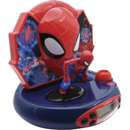 Lexibook Radio Reloj Despertador Spiderman Niños con Proyección de Imágenes y Radio FM