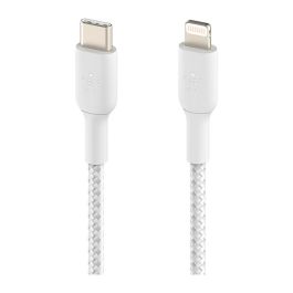 Belkin CAA004BT1MWH Cable USB-C a Lightning Trenzado Boost Charge 1m Blanco