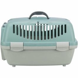 Trixie TRI1742452232493 - Caja de transporte Capri 1 para perro o gato, XS: 32 x 31 x 48 cm, Gris claro / Salvia