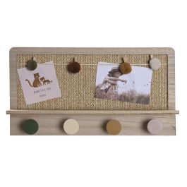 Perchero DKD Home Decor Natural Multicolor Fibra Madera MDF (45 x 6 x 24 cm) Precio: 15.79000027. SKU: B1663G5KJ7