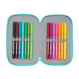 Estuche Escolar con Accesorios Peppa Pig Pretty flowers Amarillo Menta 12.5 x 19.5 x 4 cm 29 Piezas