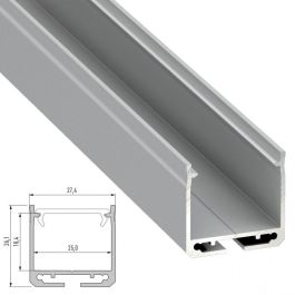 Perfíl Aluminio Tipo DILEDA 2,02M - Anodizado Plata Perfíl Aluminio Tipo DILEDA 2,02M - Anodizado Plata