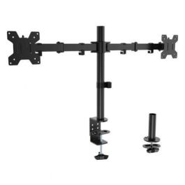 AISENS - SOPORTE DE MESA ECO GIRATORIO E INCLINABLE PARA MONITOR/TV 10KG (3 PIVOTES, 2 BRAZOS) DE 17-32, NEGRO