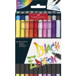 Faber-Castell Rotuladores de pincel Black Edition, tinta alimentaria, colores surtidos, caja de 20 unidades Precio: 15.68999982. SKU: B1GSTPDF34
