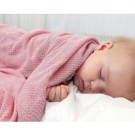 KioKids Manta de Bebé 100% Bambú Rosa 80x110 cm - Suave, Termoclimática, Certificado Oeko-Tex Standard 100, para Recién Nacido (+0 meses)