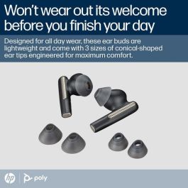 Poly BT700 Voyager Free 60 UC Auriculares In-ear Inalámbricos ANC Carbon Black con Adaptador USB-A y Estuche de Carga Básico