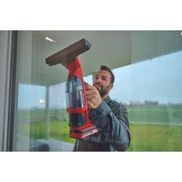 Einhell Limpiacristales a Batería BRILLIANTO, Inalámbrico 18V, Negro/Rojo - Para Ventanas y Superficies Lisas