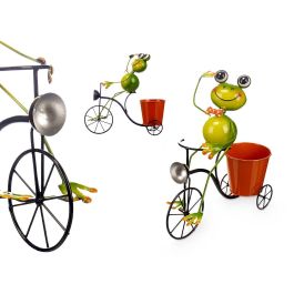Macetero Bicicleta Rana Ibergarden 31.5x32x17 cm Metal - Amarillo, Rojo, Verde (6 Unidades) Precio: 76.7900001. SKU: B157GZWNEX