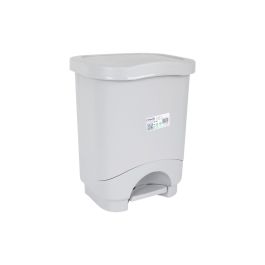 Cubo de Basura con Pedal Tontarelli Idea Gris 24 L (4 Unidades)