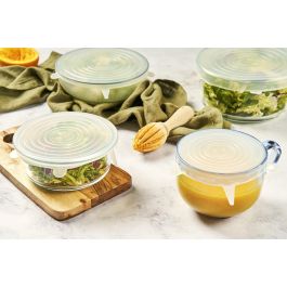 Quttin Set de 6 Tapas de Silicona Adaptables 25 cm Ancho x 26 cm Largo x 2 cm Alto (12 Unidades)