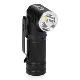 Edm Mini Linterna LED Nano Vortex, Aluminio, 8W 450 lm, Recargable USB C, Cabezal Direccionable 90°, Base Magnética, IP44