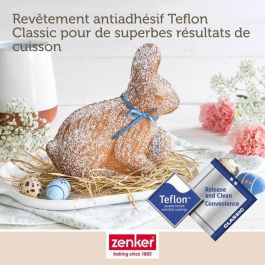 Zenker ZEN1695256181059 Juego de 2 Moldes para Tartas 3D - Forma Conejo de Pascua - 600 ml