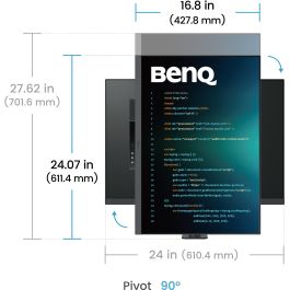BenQ RD280UA Monitor 71,6 cm (28.2") 4K Ultra HD 3840x2560 Pixeles IPS, DisplayHDR 400, USB-C, Altavoces, Negro - 9H.LM2LJ.TBE