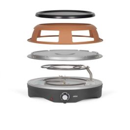 Livoo DOC304 Horno de pizza 1200W para 6 personas Ø10 cm Antiadherente