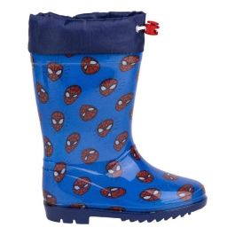 Cerdá t032 Botas de Lluvia de PVC Spiderman Azul para Niños - Calzado Impermeable Infantil Talla 32, Edad 5+
