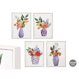 Giftdecor Cuadro Jarrones Surtidos Azul 30x40 cm - Lienzo y Madera MDF con Marco Blanco (8 Unidades) Precio: 77.50000027. SKU: B1F5F2J4X9