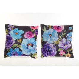DKD Home Decor Cojín Shabby Flores Negro Multicolor 45x45 cm Poliéster Microfibra Con Cremallera Lavado en Seco Set de 4 Surtido Aleatorio Precio: 17.18442. SKU: B1DHHKED2V