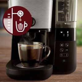 Cafetera de filtro con molinillo integrado - PHILIPS - HD7888/01 - Hasta 10 tazas - 1,25 L - Negra / Plata