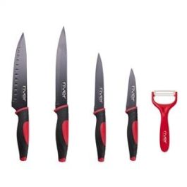 River Set de 5 Cuchillos Multiusos Acero Inoxidable Antiadherente CUC-0501-AN