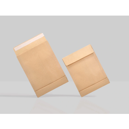 Liderpapel Bolsa Fuelle Kraft Armado 280x365x50mm Solapa Tira Silicona 155gr Caja 50 Unidades