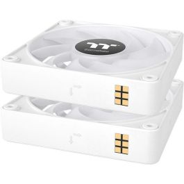 THERMALTAKE CL-F191-PL14SW-A Ventilador de Caja de Ordenador, 14 cm, Hidráulico, Blanco, Pack de 3 Unidades