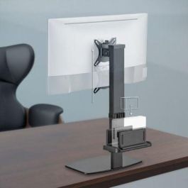 AISENS - SOPORTE DE MESA ECO GIRATORIO E INCLINABLE PARA MONITOR/TV Y MINI PC 8KG DE 17-32, NEGRO