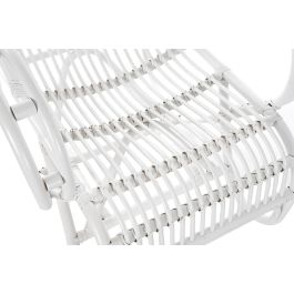 DKD Home Decor Butaca Balines Blanco Ratán Hecho a mano 85 x 85 x 75 cm