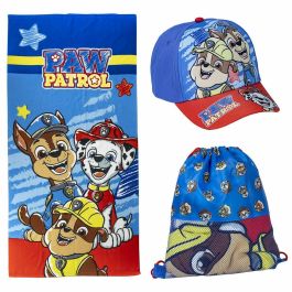 Saquito con toalla y gorra infantil paw patrol 27x33x7 cm