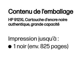 HP Cartucho de Tinta Original Negro de Alto Rendimiento, 825 páginas (21.7 ml), para Documentos Profesionales con Texto Nítido y Calidad Fiable.