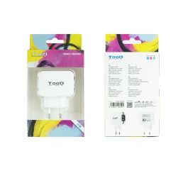 Cargador de Pared TooQ TQWC-1S02WT/ 2xUSB/ 17W