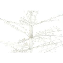 DKD Home Decor Árbol de Navidad Fantasía Blanco LED Desmontable 120 cm Alto 50x50 cm Base Colección White Forest