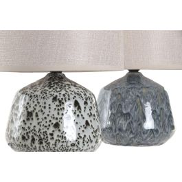 DKD Home Decor Lámpara Sobremesa Colonial Beige Gris Oscuro 22 x 30 x 22 cm (4 Unidades)