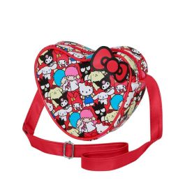 Sanrio Hello Kitty Bolso Urbano Corazón Friends Multicolor con Asa Ajustable de Poliéster