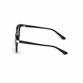 Guess GU7550 01B Gafas de Sol para Mujer, Montura Redonda Negra Brillante, Cristales Ahumados, 52mm Lente, 140mm Patilla