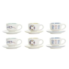 DKD Home Decor Set de 6 Tazas de Café 180ml Dolomita, Colección Salitre Mediterráneo, Azul y Verde, Aptas Microondas y Lavavajillas DKD Home Decor Set de 6 Tazas de Café 180ml Dolomita, Colección Salitre Mediterráneo, Azul y Verde, Aptas Microondas y Lavavajillas