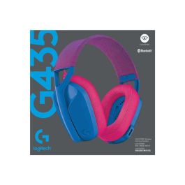 Logitech G435 Auriculares Gaming Inalámbricos Bluetooth/Radiofrecuencia 2.4 GHz Color Azul con Micrófono Certificado Discord