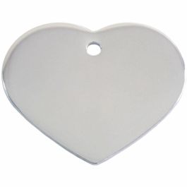 Placa identificativa para collar Imarc Heart Plateado