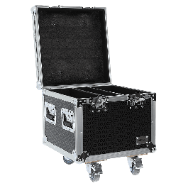 Algamlight Flight Case para 2 Blinder 400 CW WWA / FL600V-IP de Madera con Espuma, Cierres de Mariposa y Ruedas