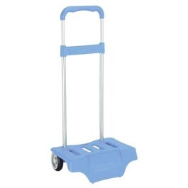 Safta Carro Portamochilas Trolley Azul Claro P.284C con Ruedas Antivibración - 32x16x44 cm