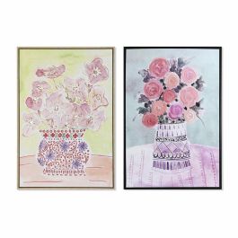Cuadro Shabby DKD Home Decor Multicolor 4 x 93 x 63 cm (2 Unidades)