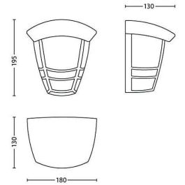 CREEK-Aplique para exterior Metal H19,5cm Blanco Philips CREEK-Aplique para exterior Metal H19,5cm Blanco Philips